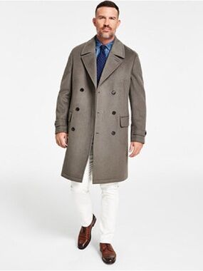 NWOT Lauren Ralph Lauren Men's Classic-Fit Double-Breasted Peacoat 42R
